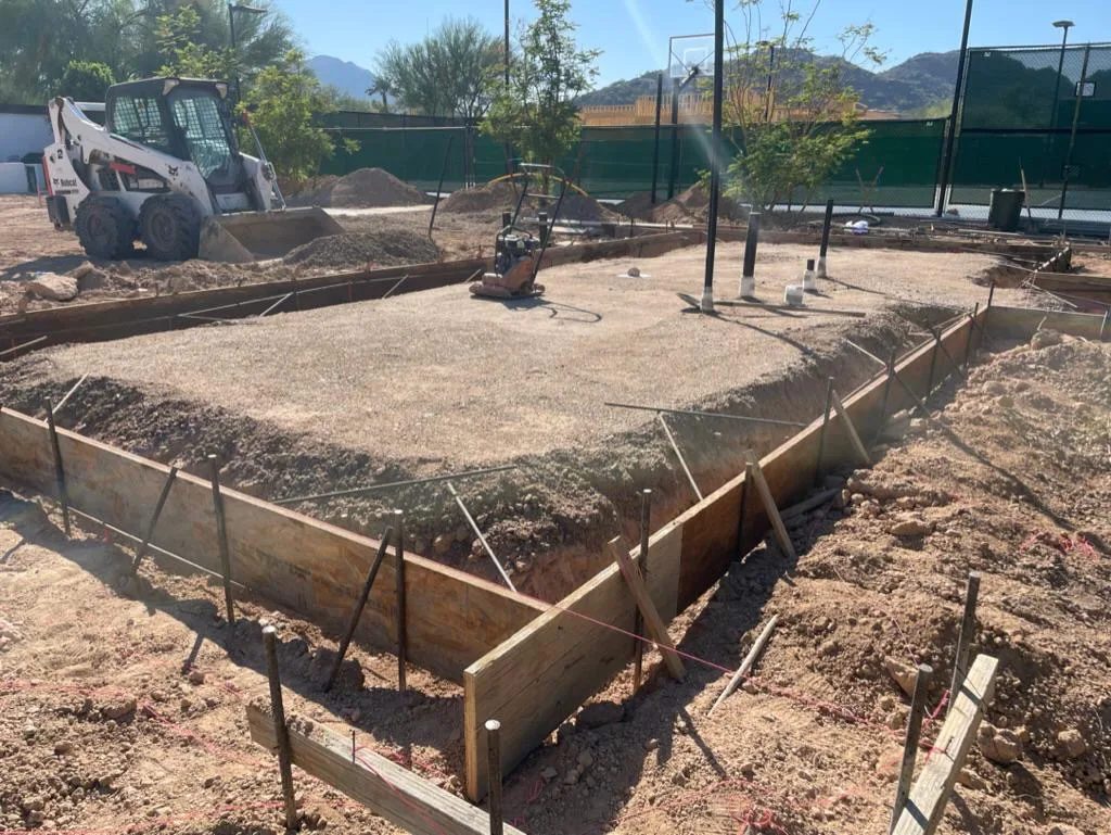 Excavation and trenching for new construction plumbing