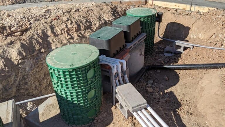 Alternative septic system design for property installation